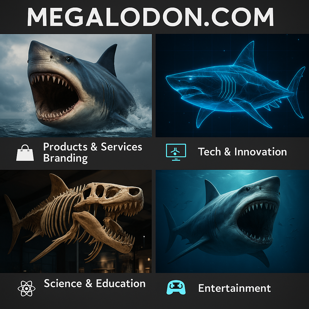 Branding compilation for megalodon.com domain